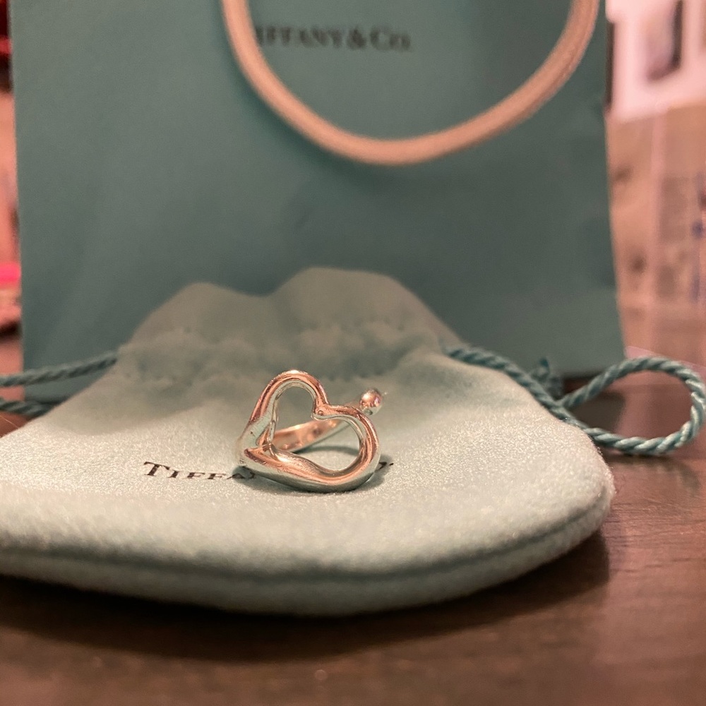 Tiffany Co Elsa Peretti Open Heart Ring